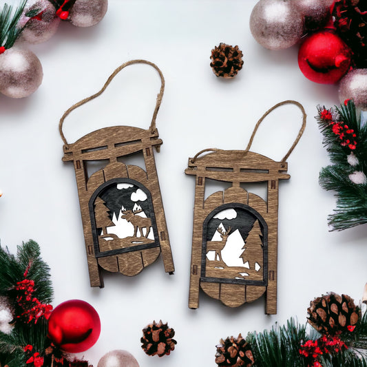 3D Custom Sleigh Ornaments