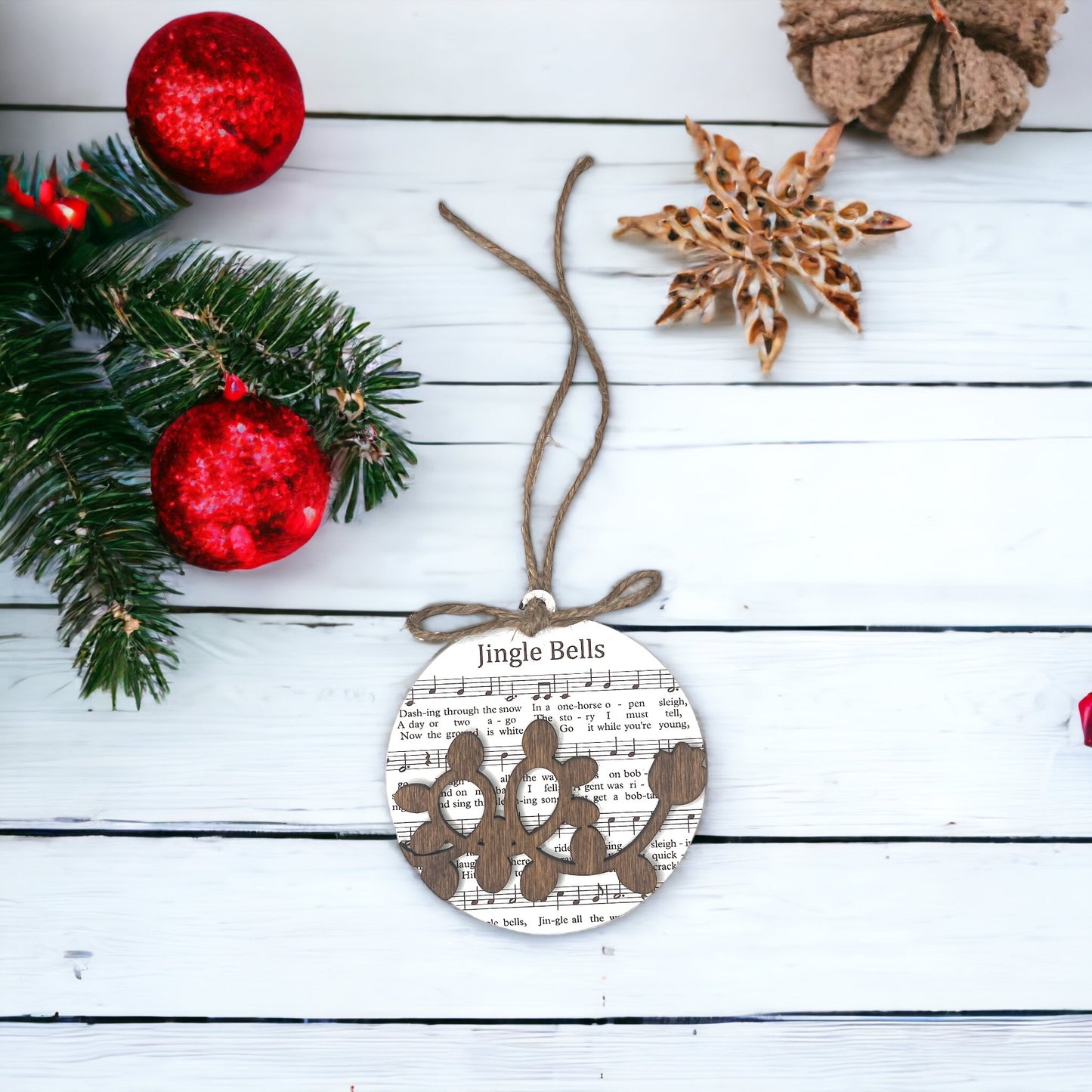 Classic Christmas Sheet Music Ornaments