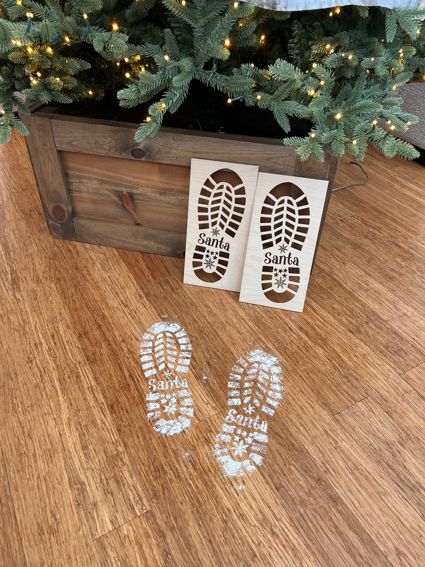 Santa Footprint Stencil