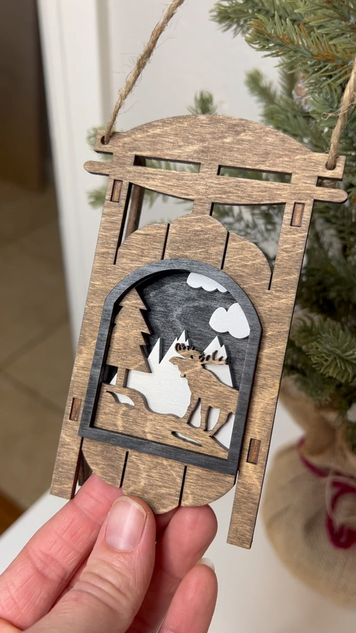 3D Custom Sleigh Ornaments