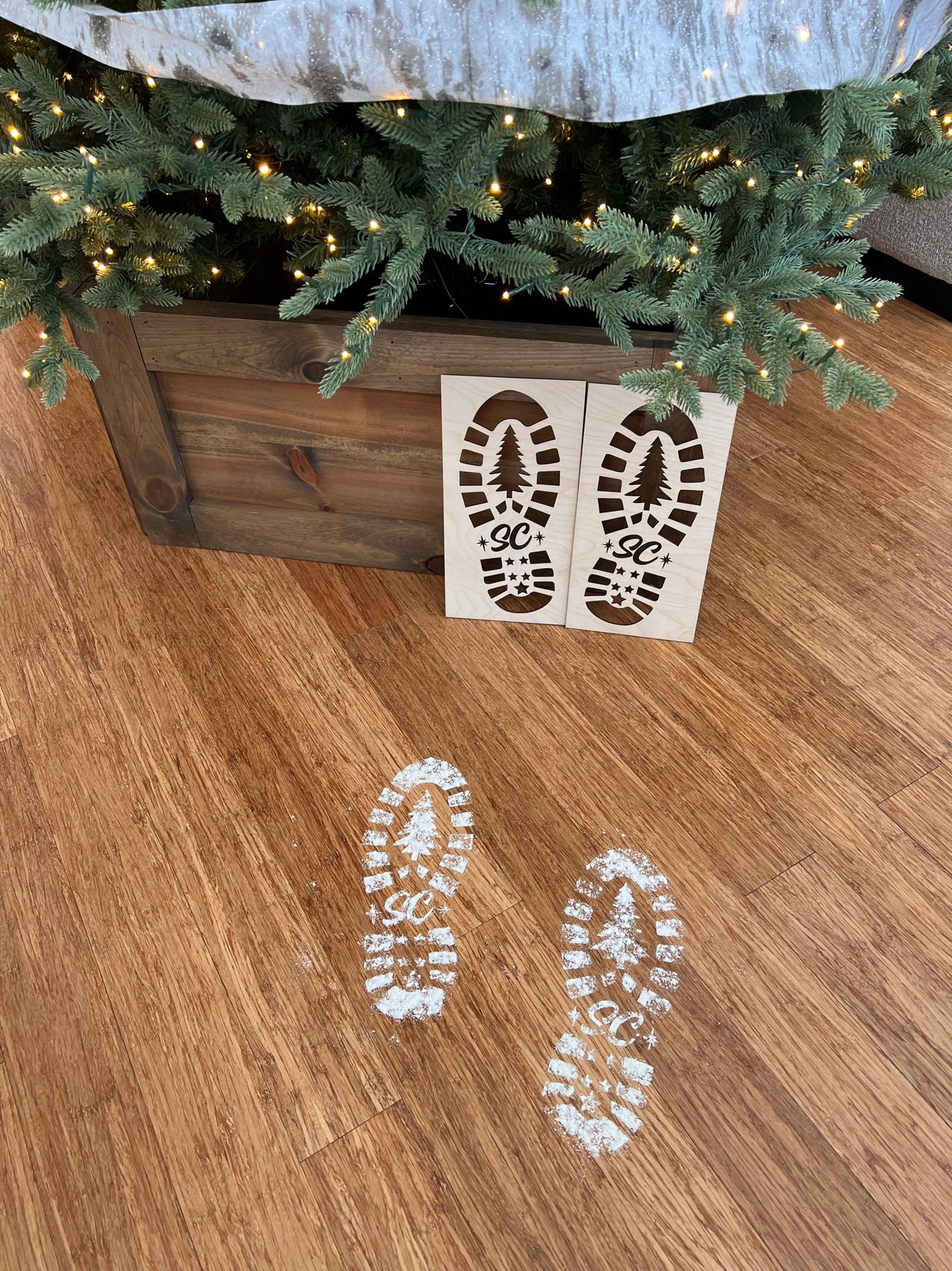 Santa Footprint Stencil