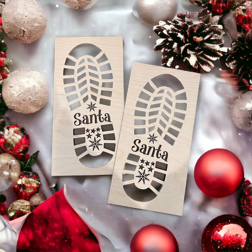 Santa Footprint Stencil