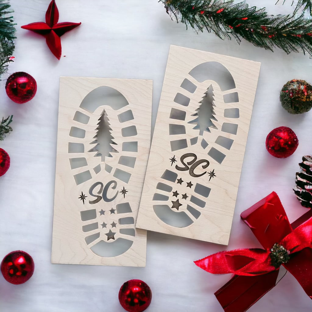 Santa Footprint Stencil