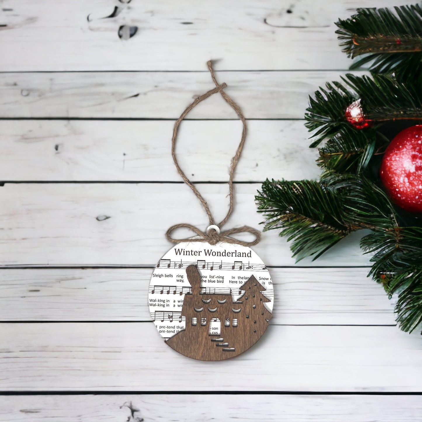 Classic Christmas Sheet Music Ornaments