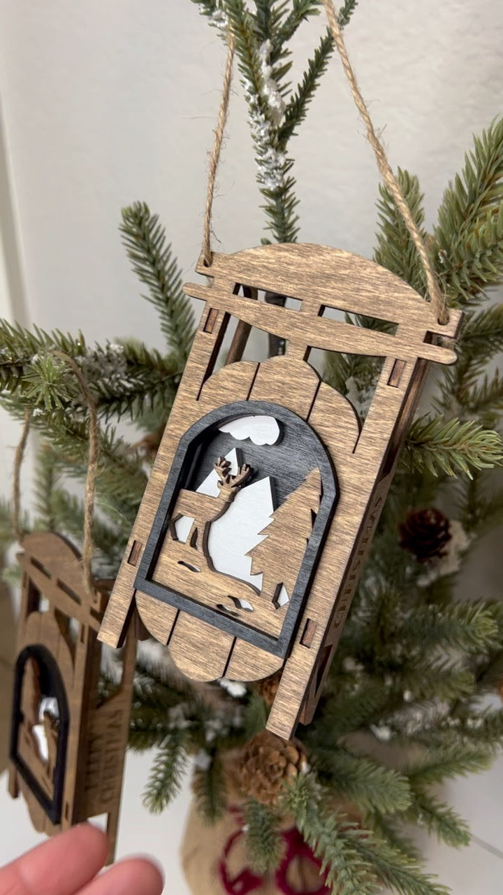 3D Custom Sleigh Ornaments